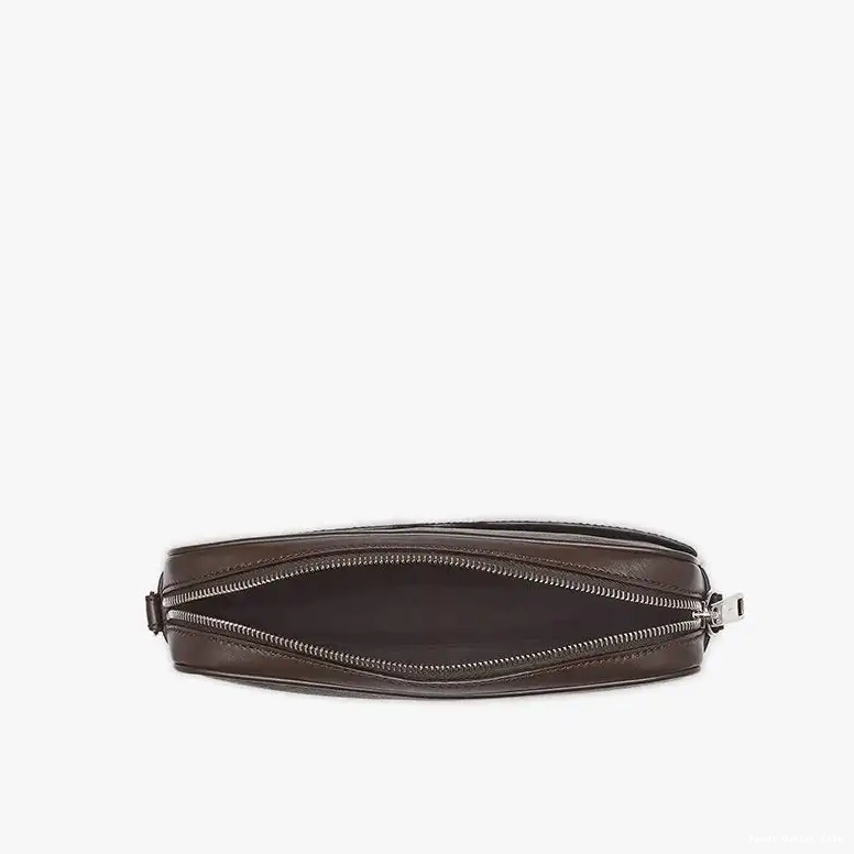 Affordable FF Logo In Fabric Camera Compact Brown Motif ROMA Case Fendi 0702
